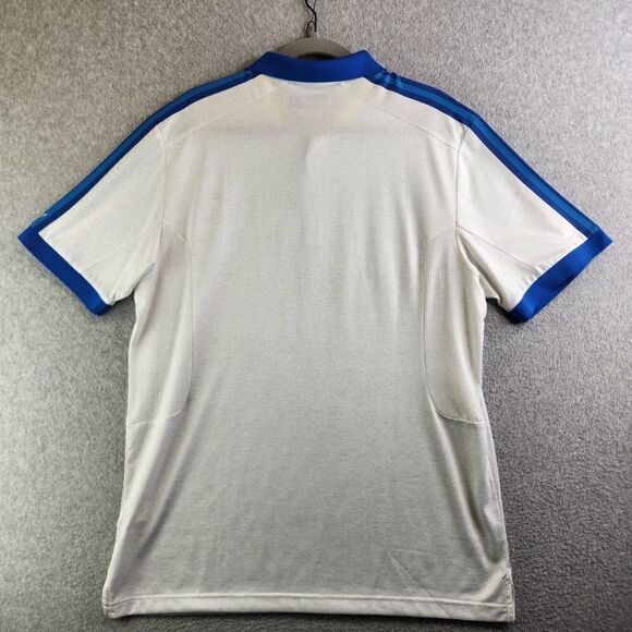 Callaway Shirt Mens Large White Striped Sleeves Opti Dri Wicking Golf Golfing - Picture 12 of 13